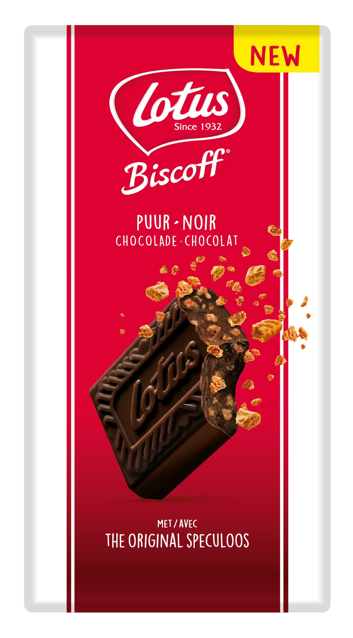 Tablette de Chocolat Noir Fourré 180g - LOTUS