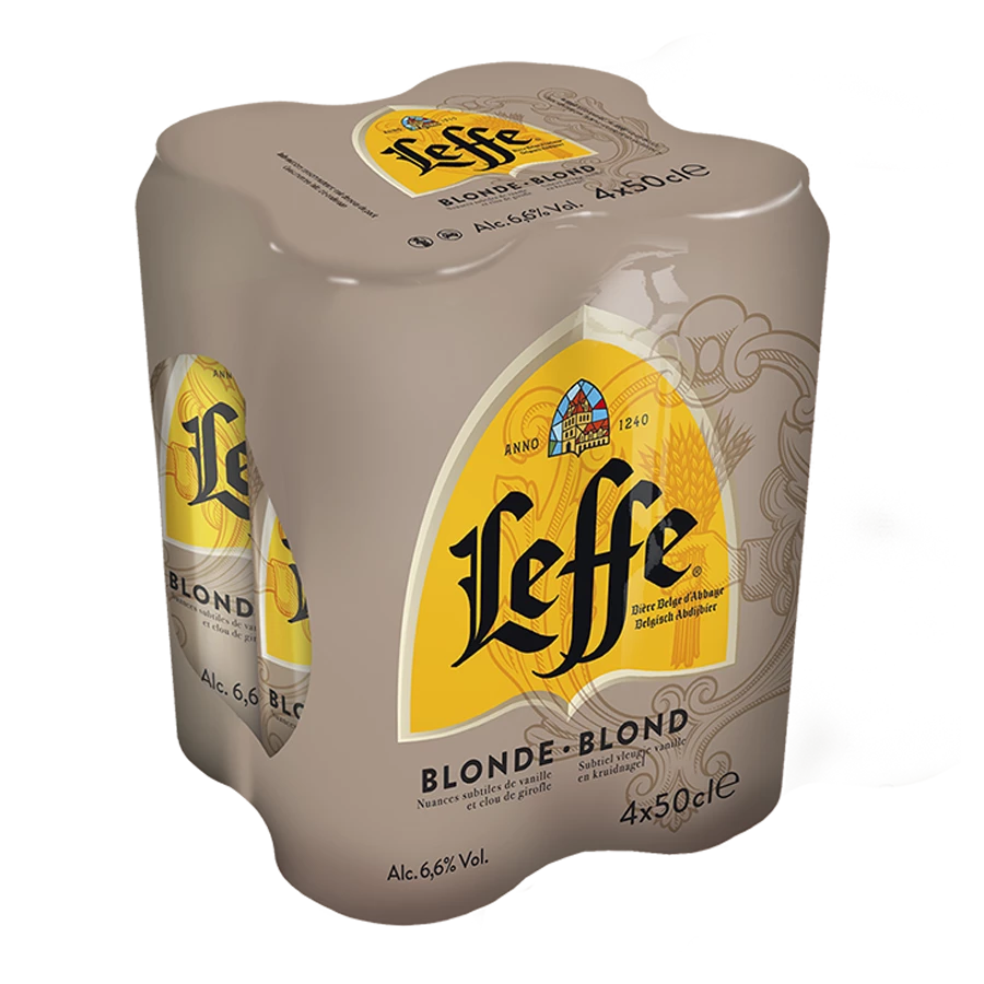 Bière Blonde Belge, 6,6°, 4x50cl - LEFFE