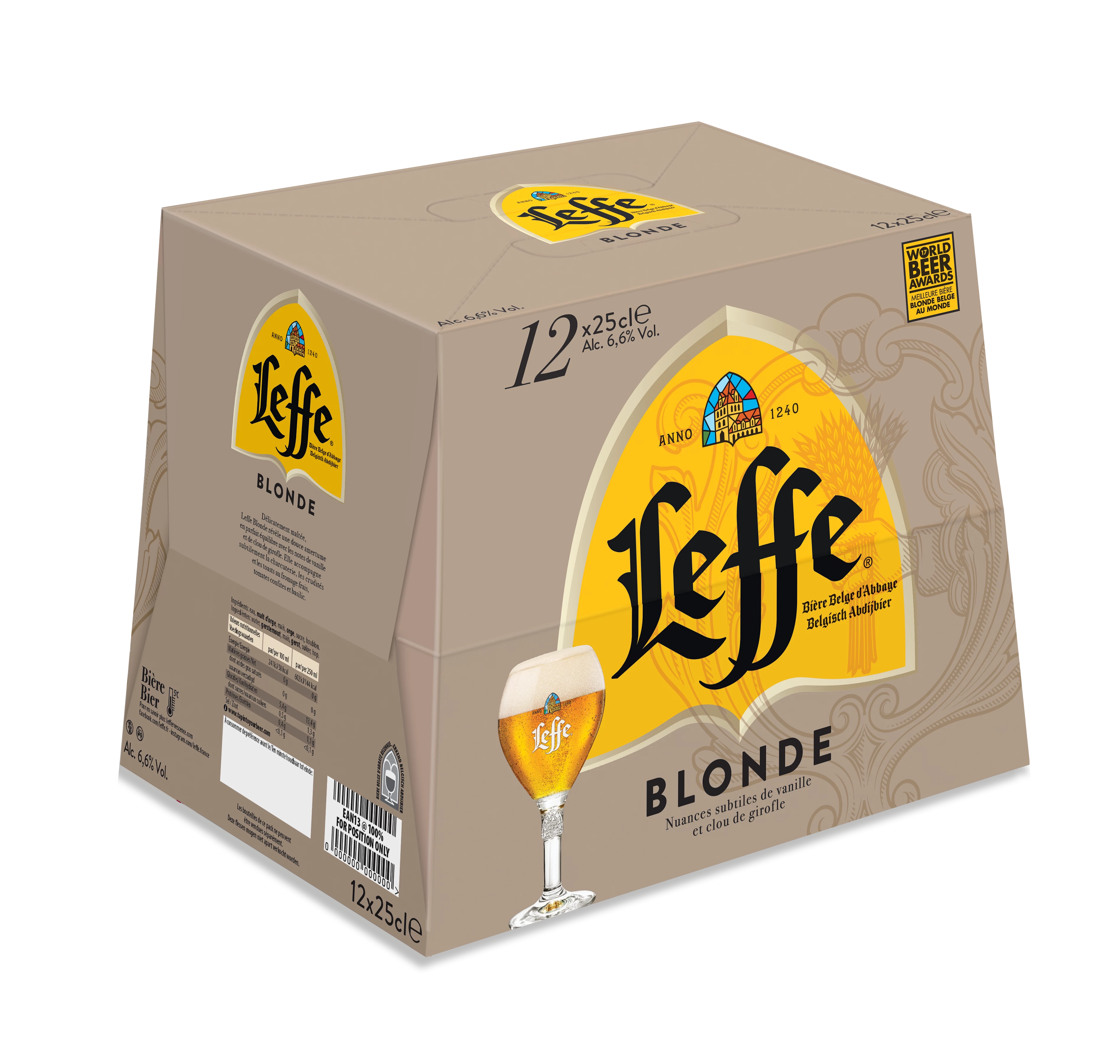 Bia vàng, 12x25cl - LEFFE