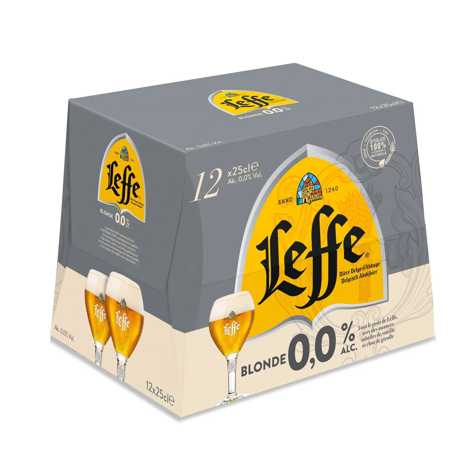 Bia vàng không cồn, 12x25cl - LEFFE