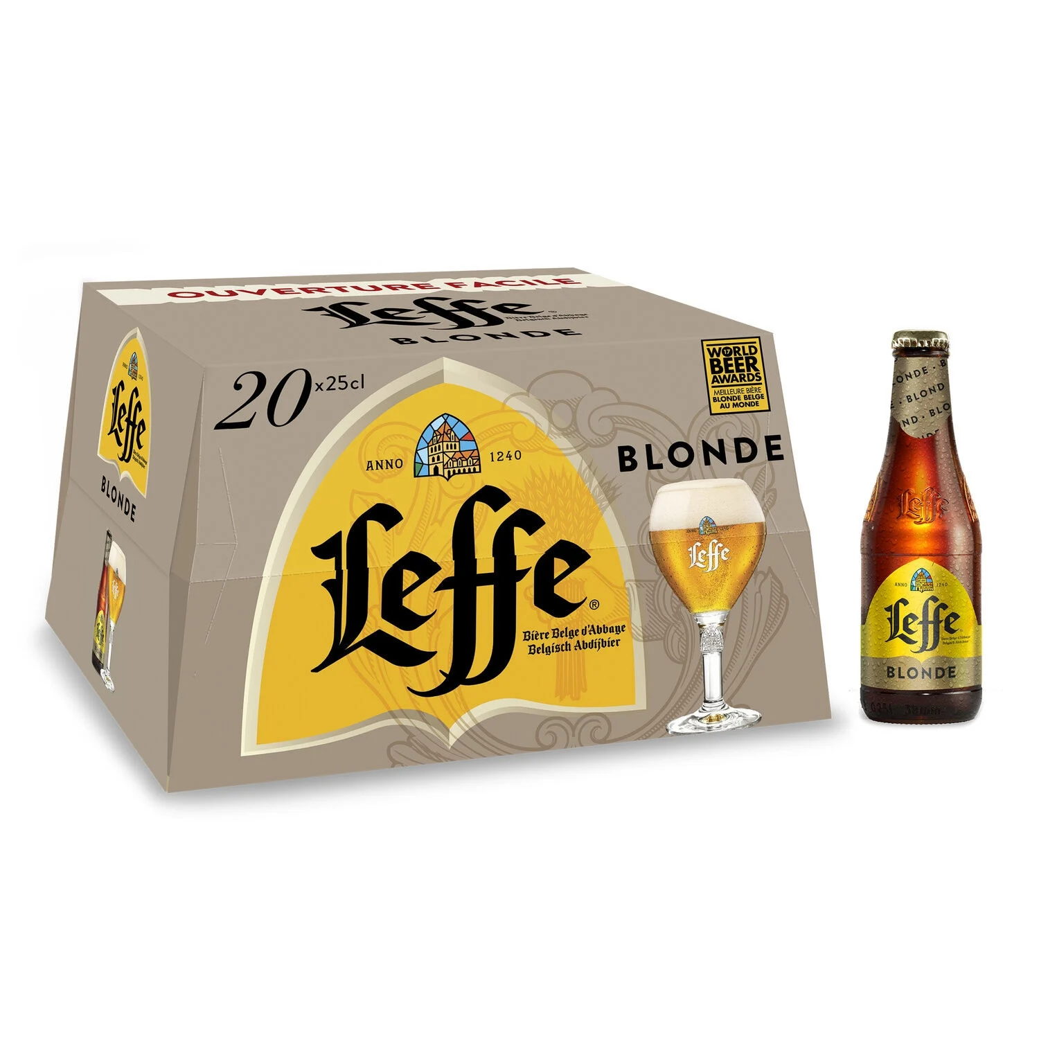 Bière Blonde, 6,6°, 20x25cl - LEFFE