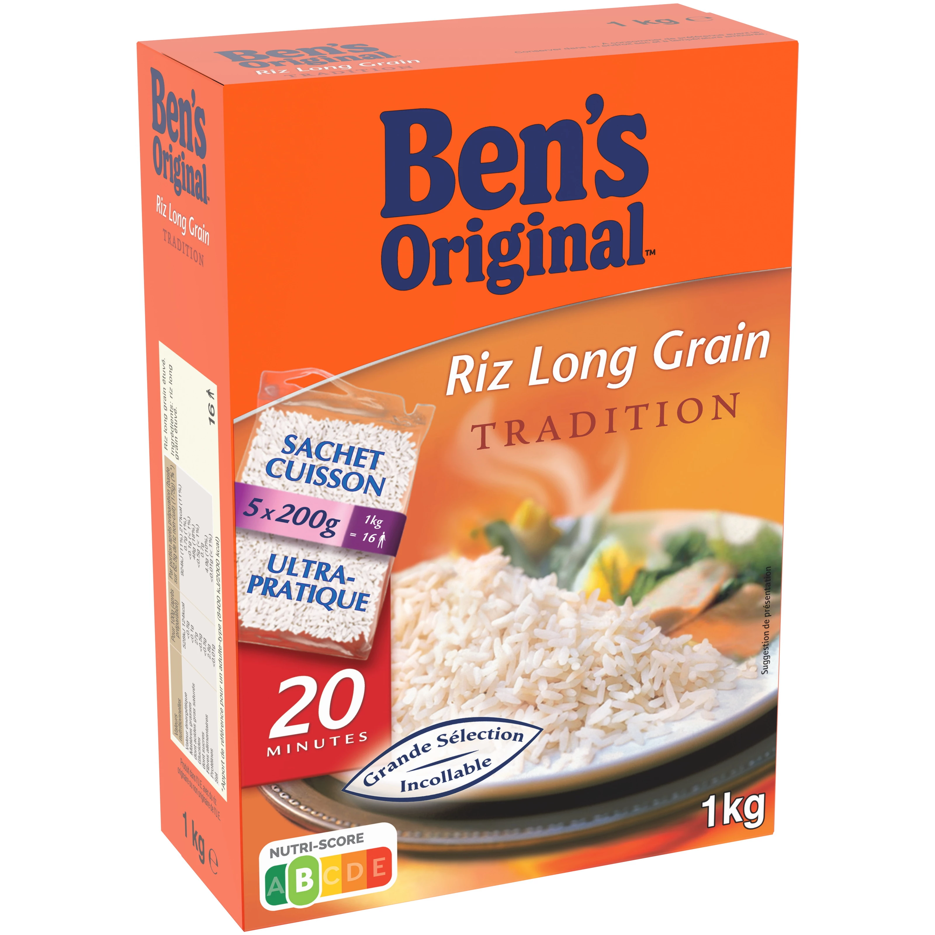 Riz long grain responsable 10 min BEN'S ORIGINAL : le paquet de 4