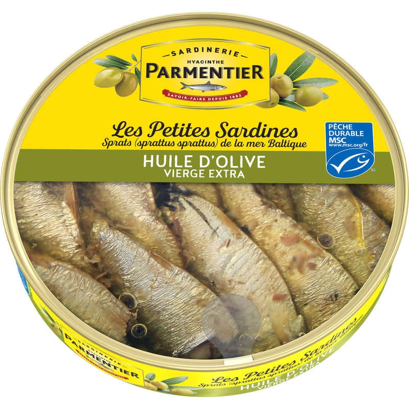 Sardines petite à l'huile d'olive MSC 106g - PARMENTIER