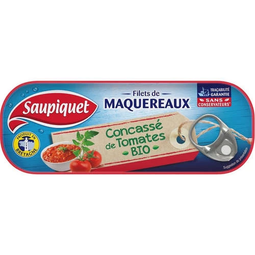 Mackerel Fillets with Organic Crushed Tomatoes - SAUPIQUET