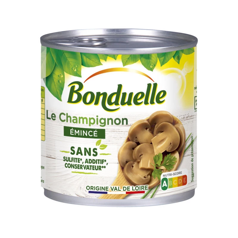 Sliced ​​Mushrooms Without Sulfite and Without Additives, 230g -  BONDUELLE