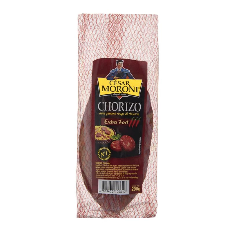 Chorizo Cesar Extra Fort, 200g - CÉSAR MORONI