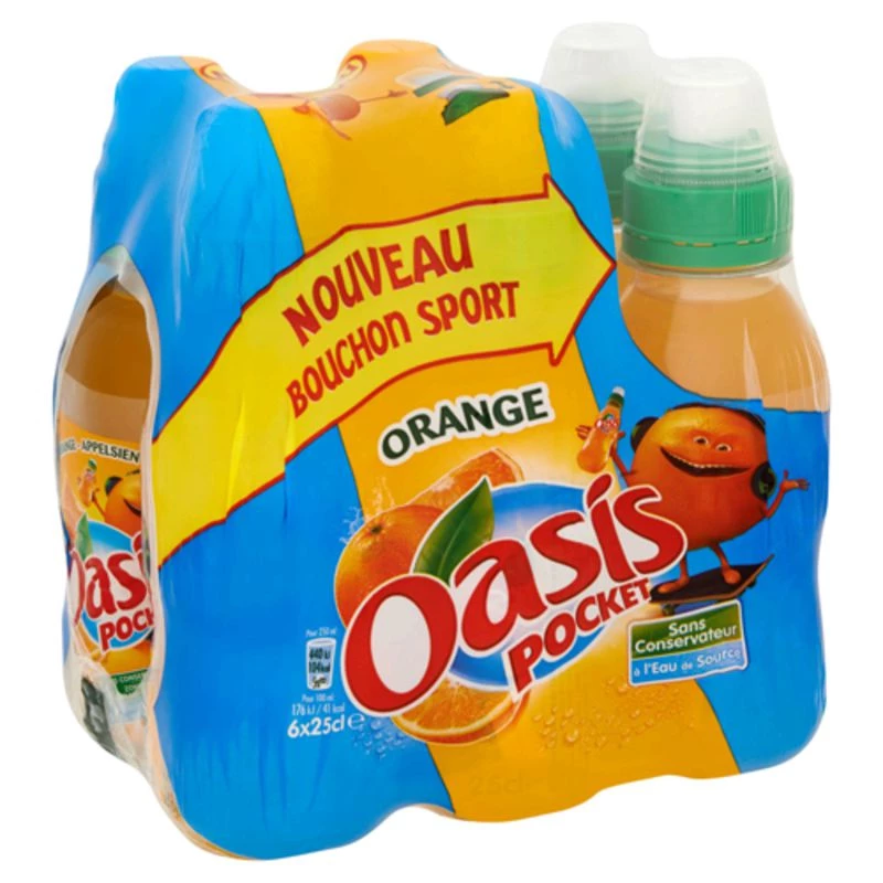 Oasis Push Pull Orange 6x25cl