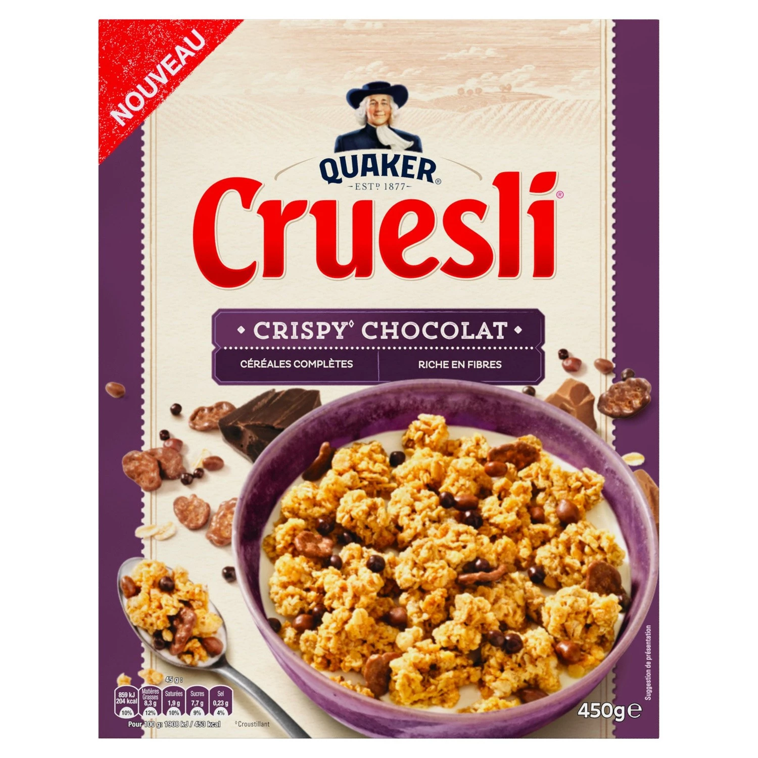 Quaker Cruesli Crisp.choc450g