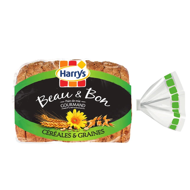 Pain de mie Beau Et Bon Cereales 325g - HARRY'S