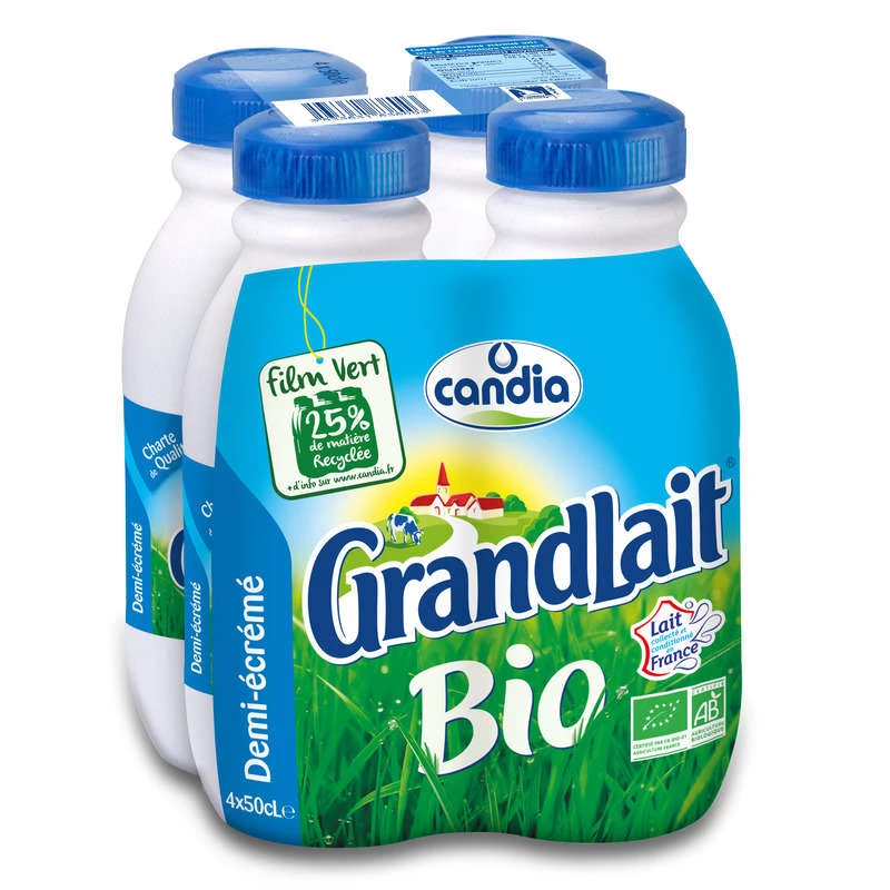 Semi-Skimmed Milk 4x50cl - BioLAIT