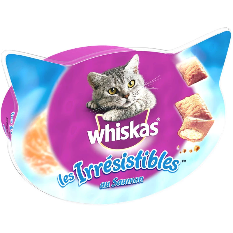 Thức ăn cá hồi Les Irrésistibles cho mèo 60g - WHISKAS