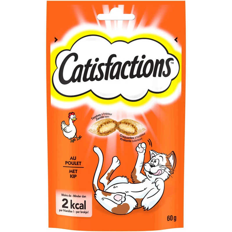 Guloseimas de frango para gatos 60g - CATISFACTIONS
