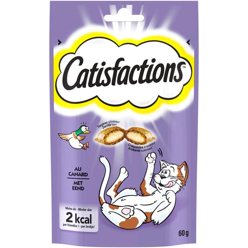 Friandises pour chat au canard 60g - CATISFACTION
