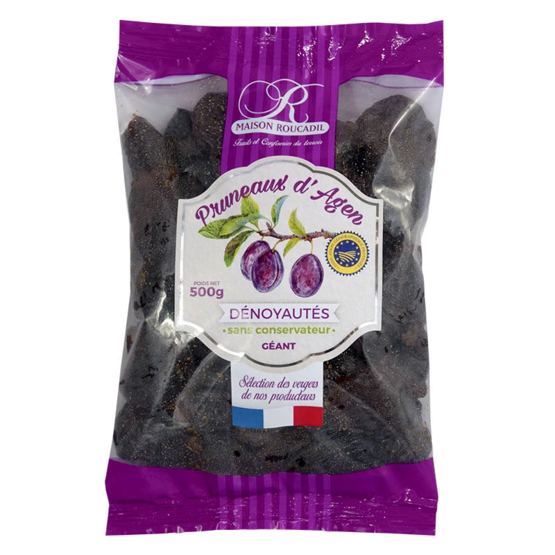 Giant Pitted Agen Prunes, 500g - MAISON ROUCADIL
