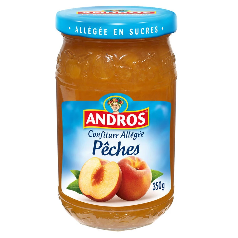 Confiture Allegee Pêche 350g - ANDROS
