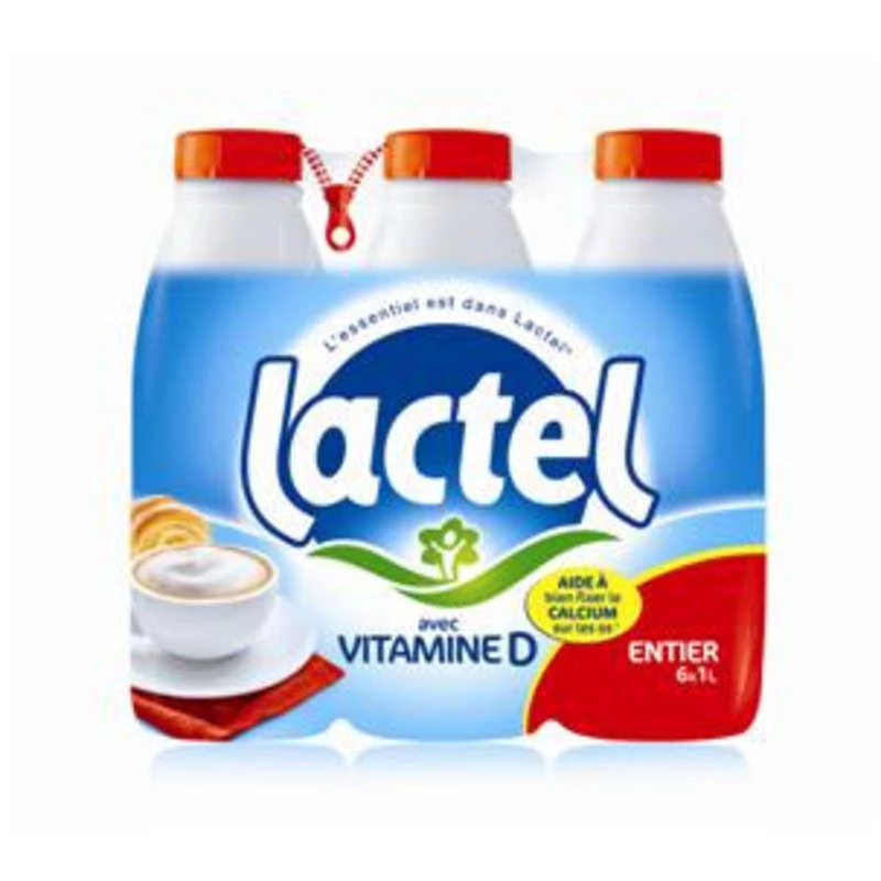 Whole milk 6x1L - LACTEL