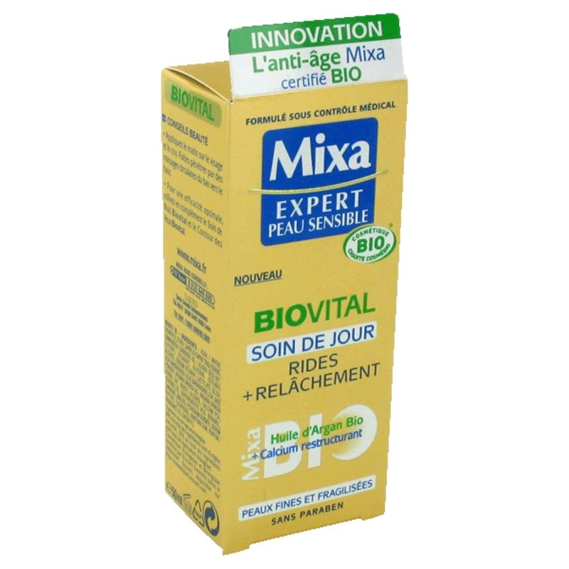 Biovital Anti-Aging Wrinkle and Firmness Organic Care for Mature Skin, 50ml - MIXA