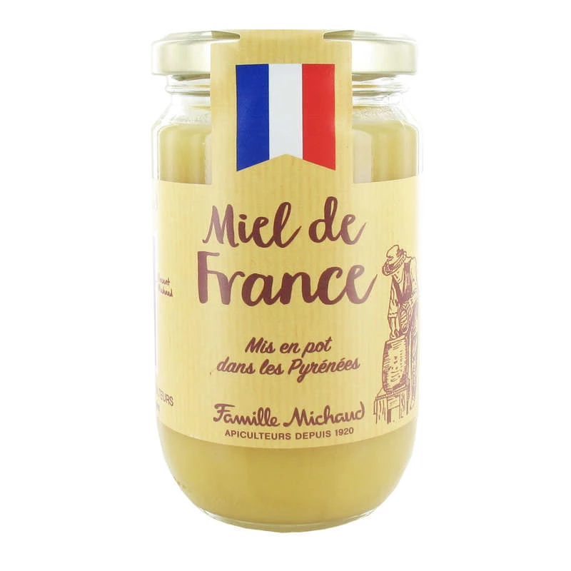 Creamy French Honey Glass Jar 375g - FAMILLE MICHAUD