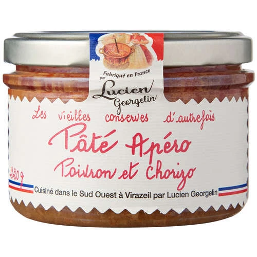 Pâté Aperitivo Chorizo ​​E Peperoni 220g - LUCIEN GEORGELIN