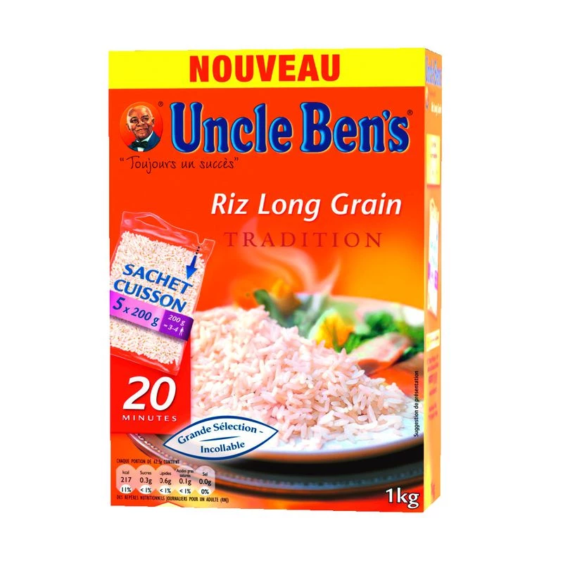 Riz Long Grain 1kg - UNCLE BENS