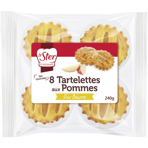 Tartelettes pommes Pur Beurre x8 240g - Le Ster