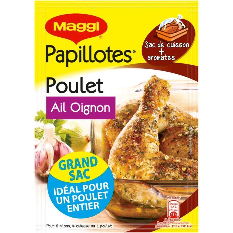 Chicken/garlic/onion papillotes 36g - MAGGI