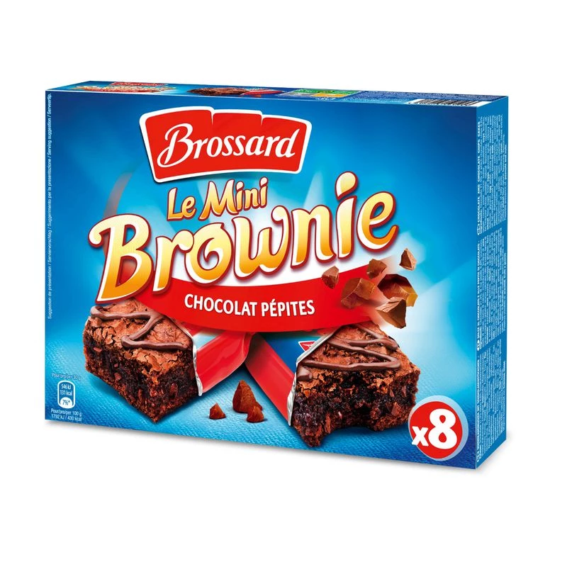 Mini brownie chocolate chips x8 240g - BROSSARD