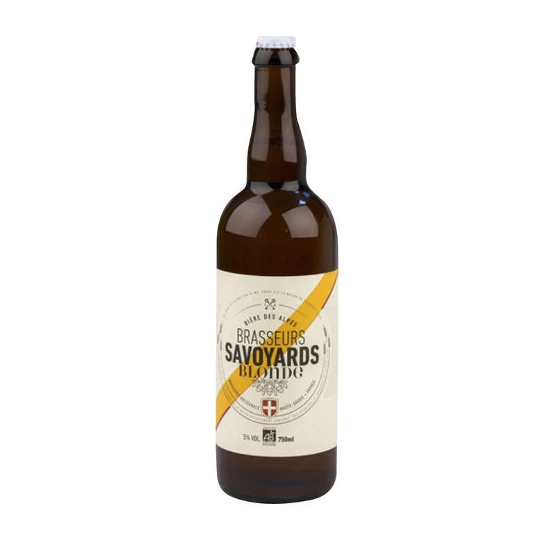 Bière Bio blonde des Alpes - 75cl - BRASSEURS SAVOYARDS