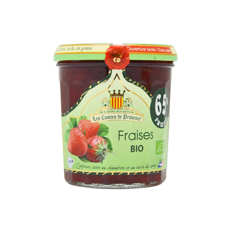 Confiture fraise BIO 350g - LES COMTES DE PROVENCE