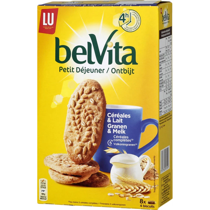 Biscuits lait/céréales 400g - BELVITA