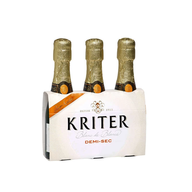 Vin Pétillant Demi-Sec Blanc de Blancs, 11,5°, 3xcl - KRITER