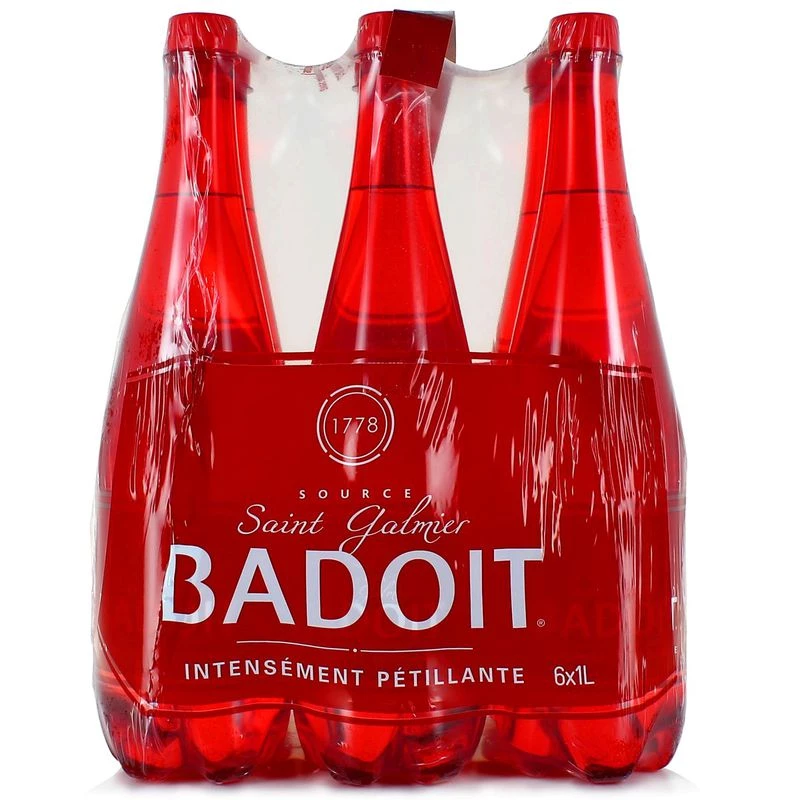 Red sparkling water 6x1l - BADOIT