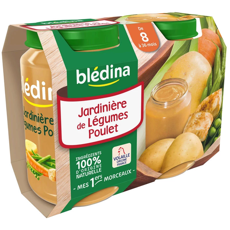 Pots légumes/poulet dès 8 mois 2x200g - BLEDINA