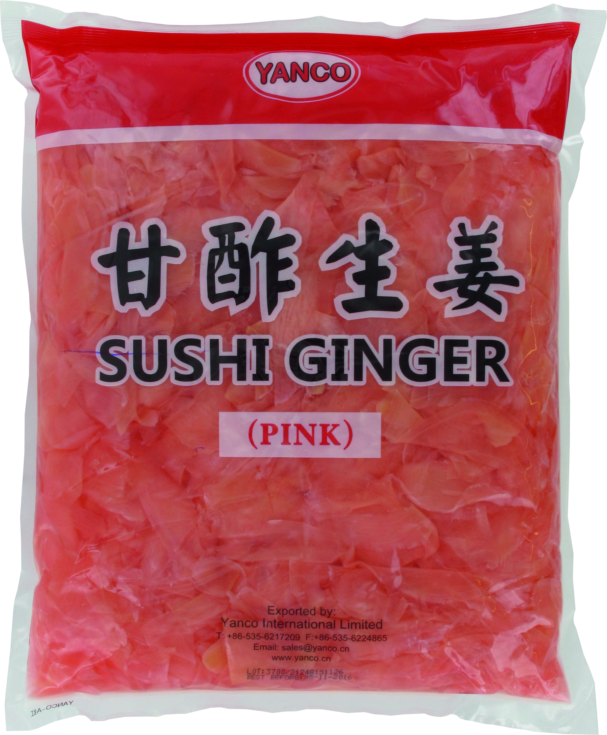 寿司姜（粉红色）10 X 1.5 公斤 - Yanco