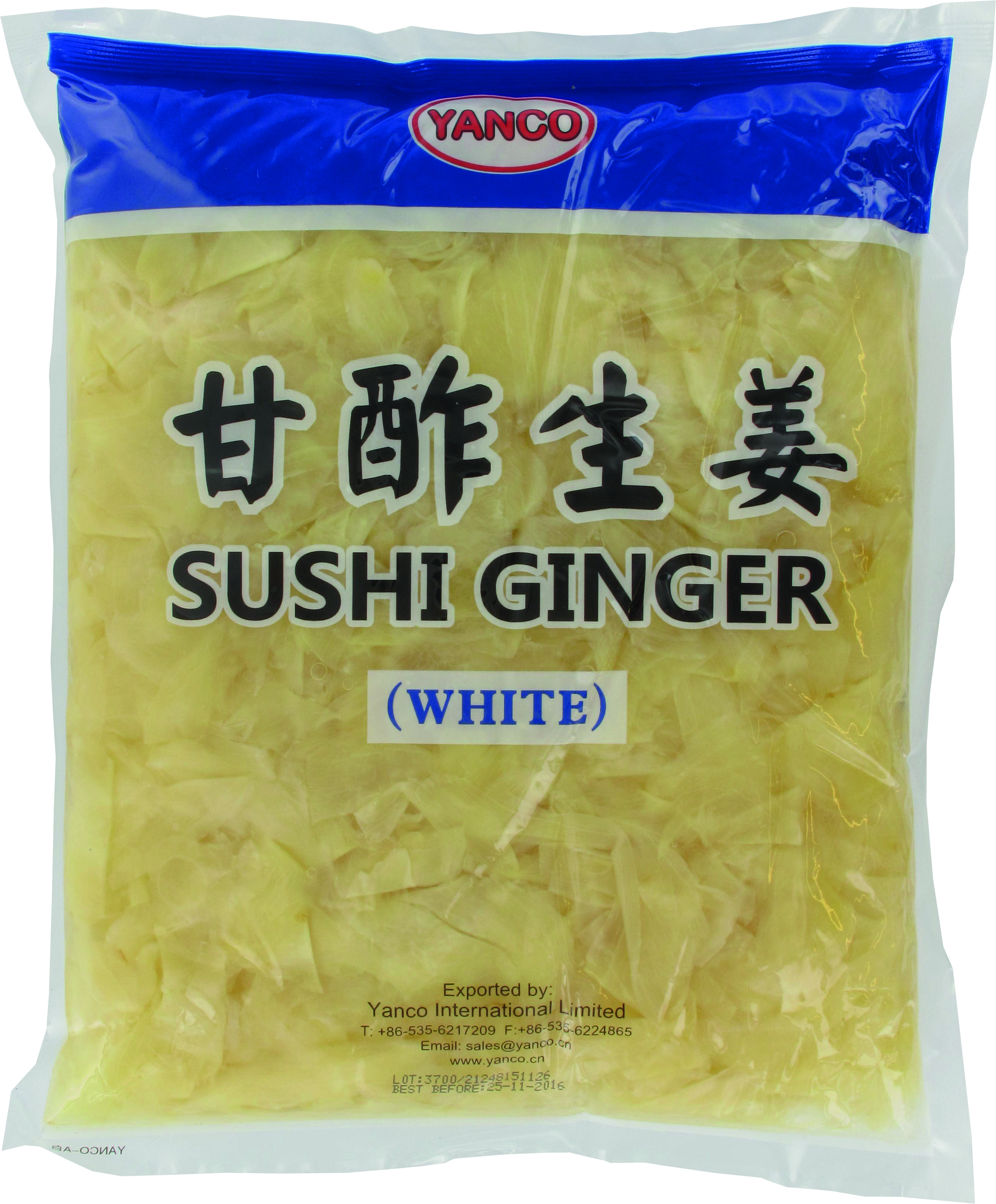 Имбирь для суши (белый) 10 х 1,5 кг - Yanco
