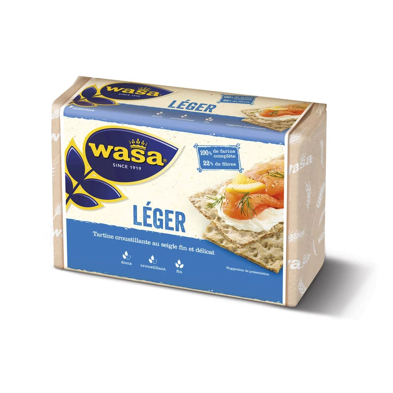 きめ細かく繊細なライ麦のクリスピートースト、270g - WASA