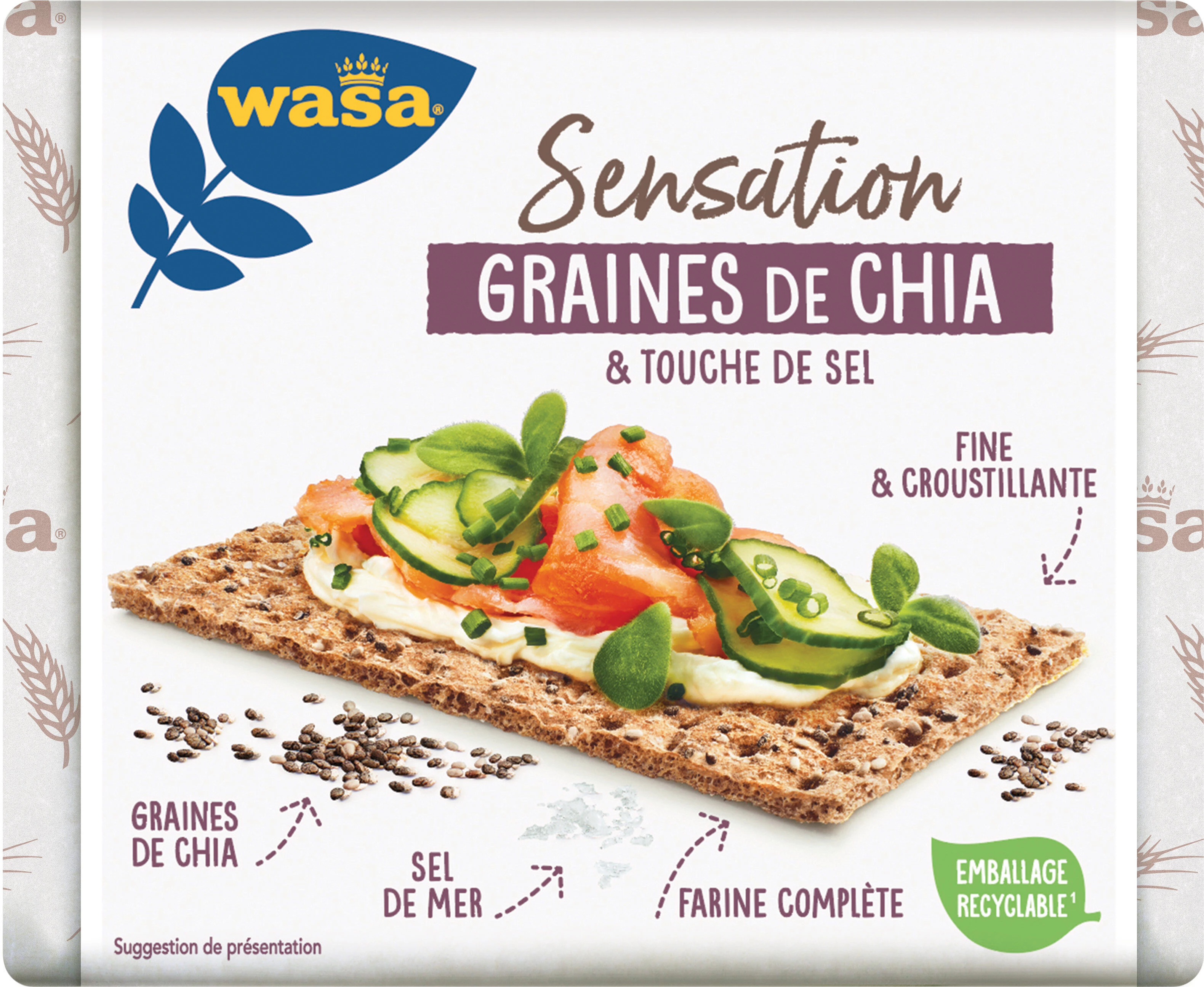 Tartines Croustillantes Sensation Aux Graines De Chia Et Touche De Sel 245g - Wasa