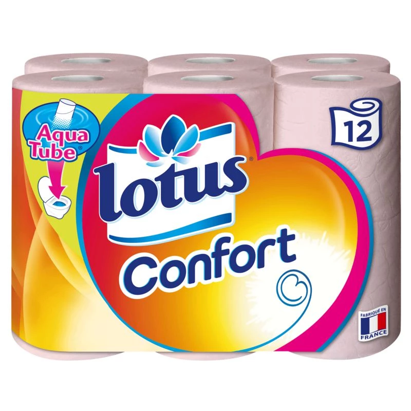 Comfort toilet paper x12 - LOTUS