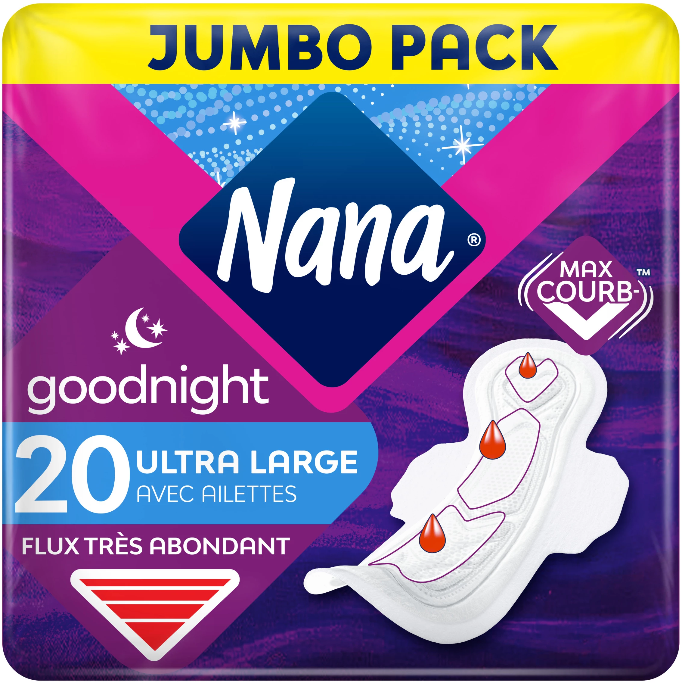 Compresas sanitarias Ultra Goodnight NANA x20