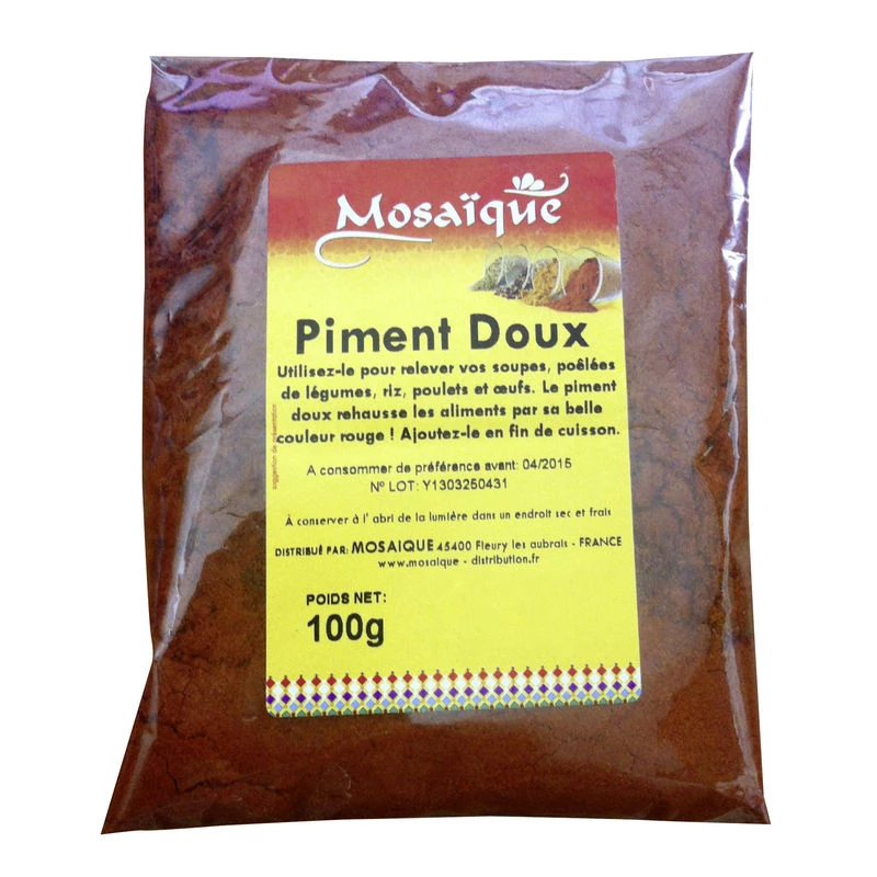 Piment Doux Sachet 100g