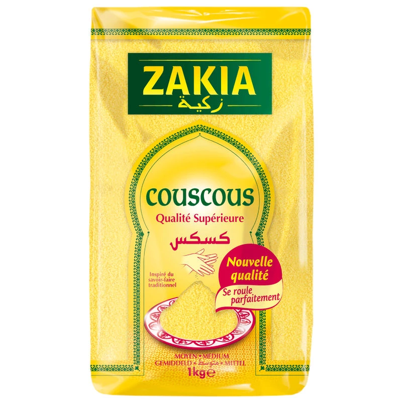 Couscous Moyen Qualité Supérieur 1kg - ZAKIA