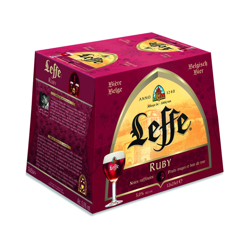 Bière Belge Ruby Fruits Rouges 12x25cl - Leffe