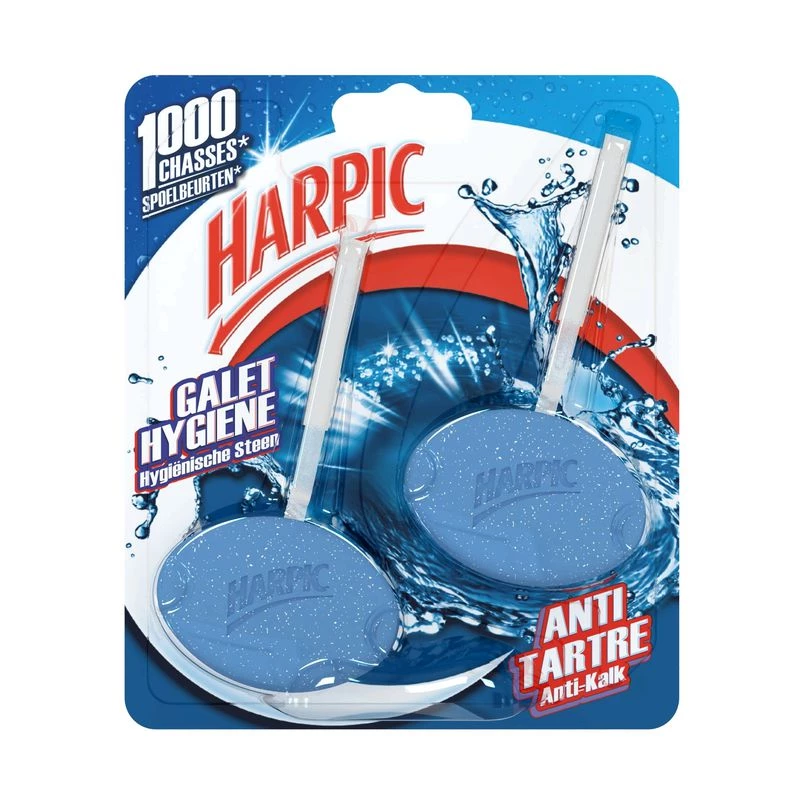 Anti-tartar hygiene pebble 4x40g - HARPIC