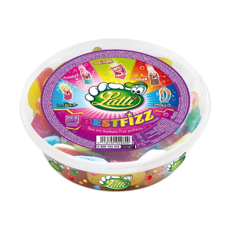 Tubo Best Fizz Candy; 550g - LUTTI