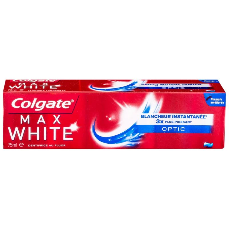 Dentifrice Max White Optic blancheur instantanée 75ml - COLGATE