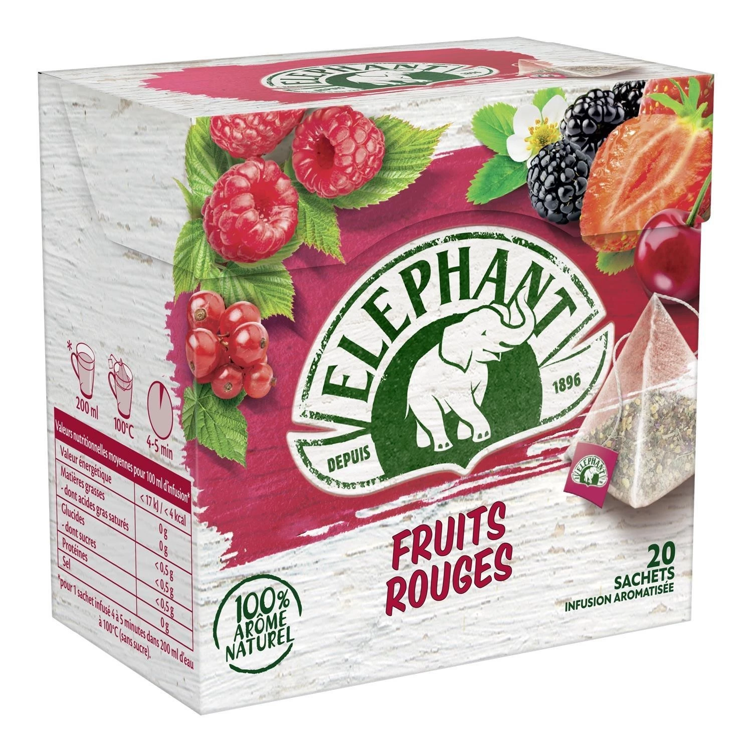 Infusion fruits rouges x20 36g - ELEPHANT