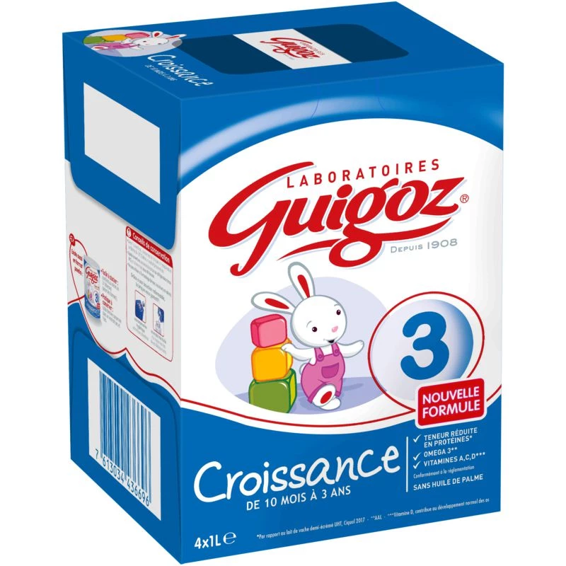 Growth liquid milk 4x1L - GUIGOZ