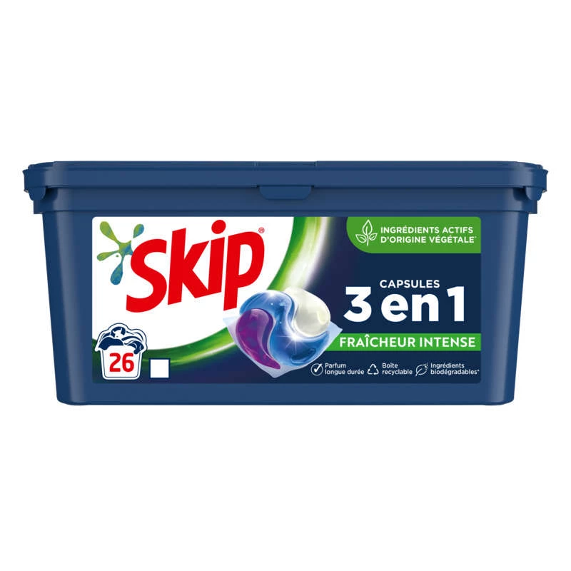 Laundry detergent 26 capsules intense freshness 3in1 - SKIP