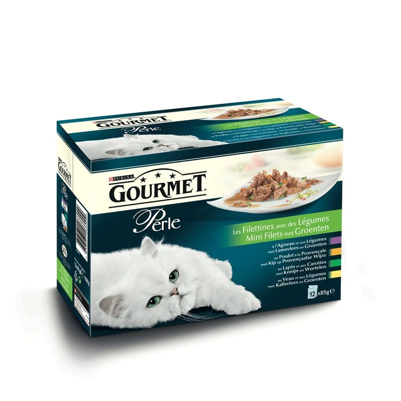 Pâtée pour chat légumes/viandes GOURMET 12x85g - PURINA