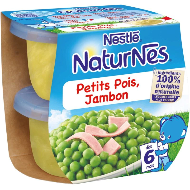 Pea/ham pots from 6 months 2x200g - NESTLE